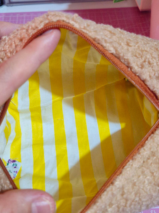 Fluffy Bear Makeup Bag