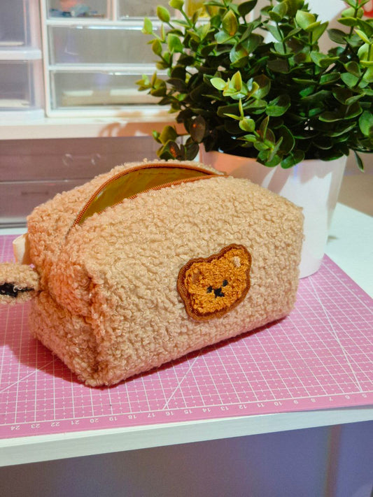 Fluffy Bear Makeup Bag